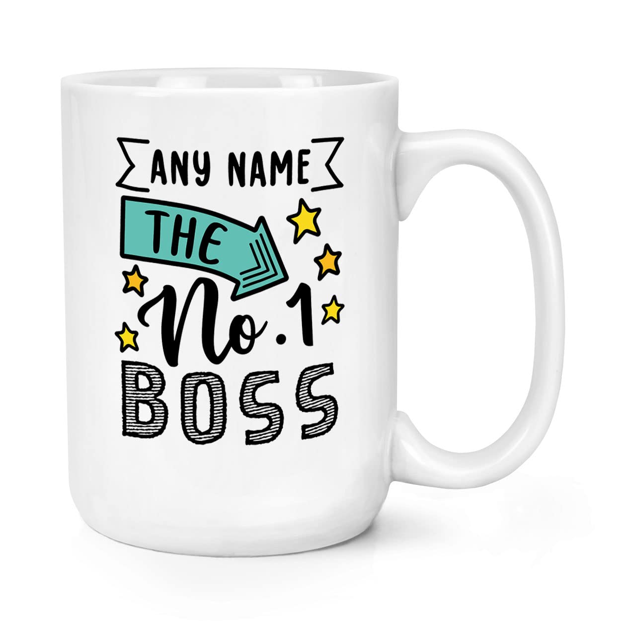 Personalised No.1 Boss Name 15oz Large Mug Cup