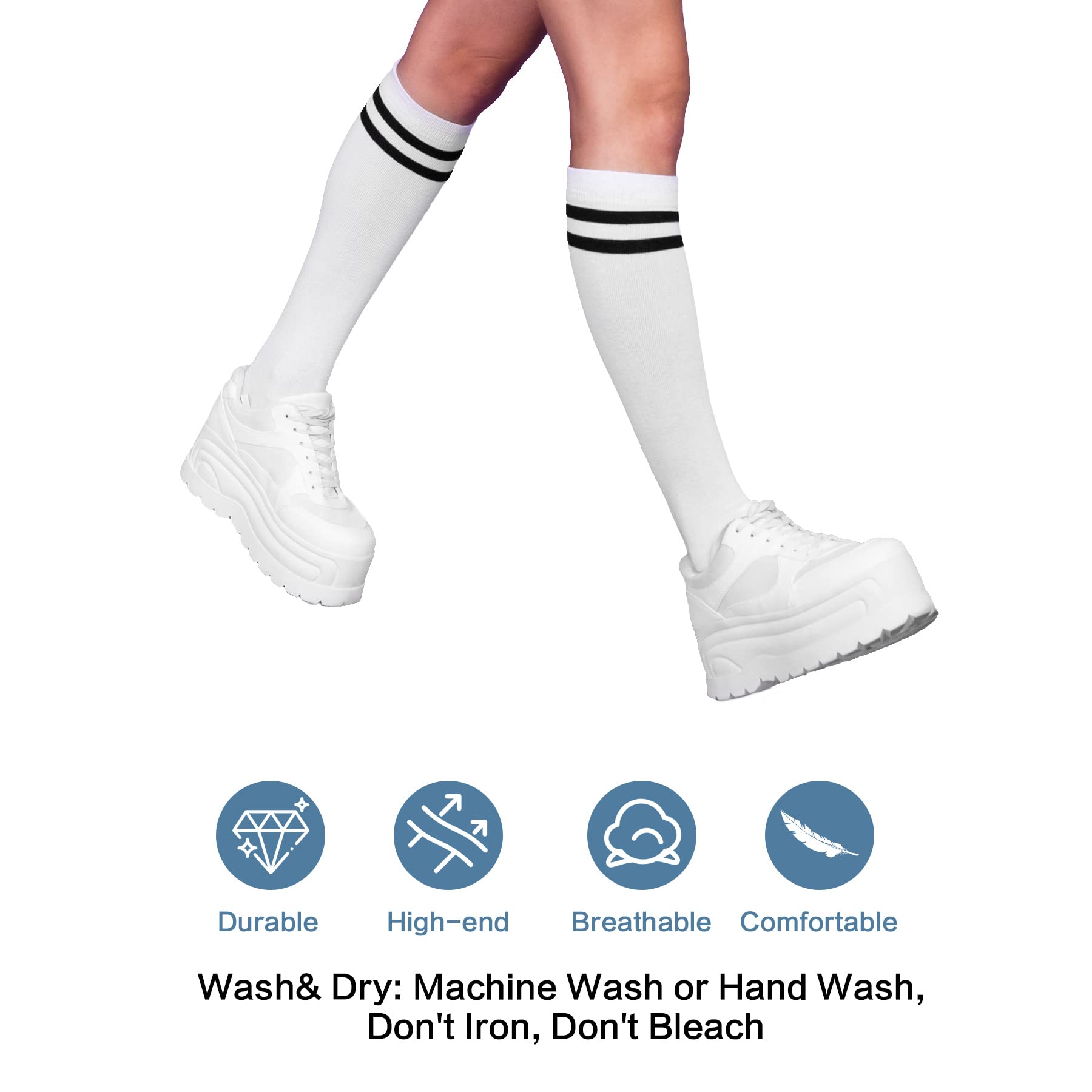 FPAKDH 2 pares de calcetines de fútbol para niños de 7 a 13 años, transpirables, para entrenamiento deportivo, calcetines de fútbol para niñas y niños