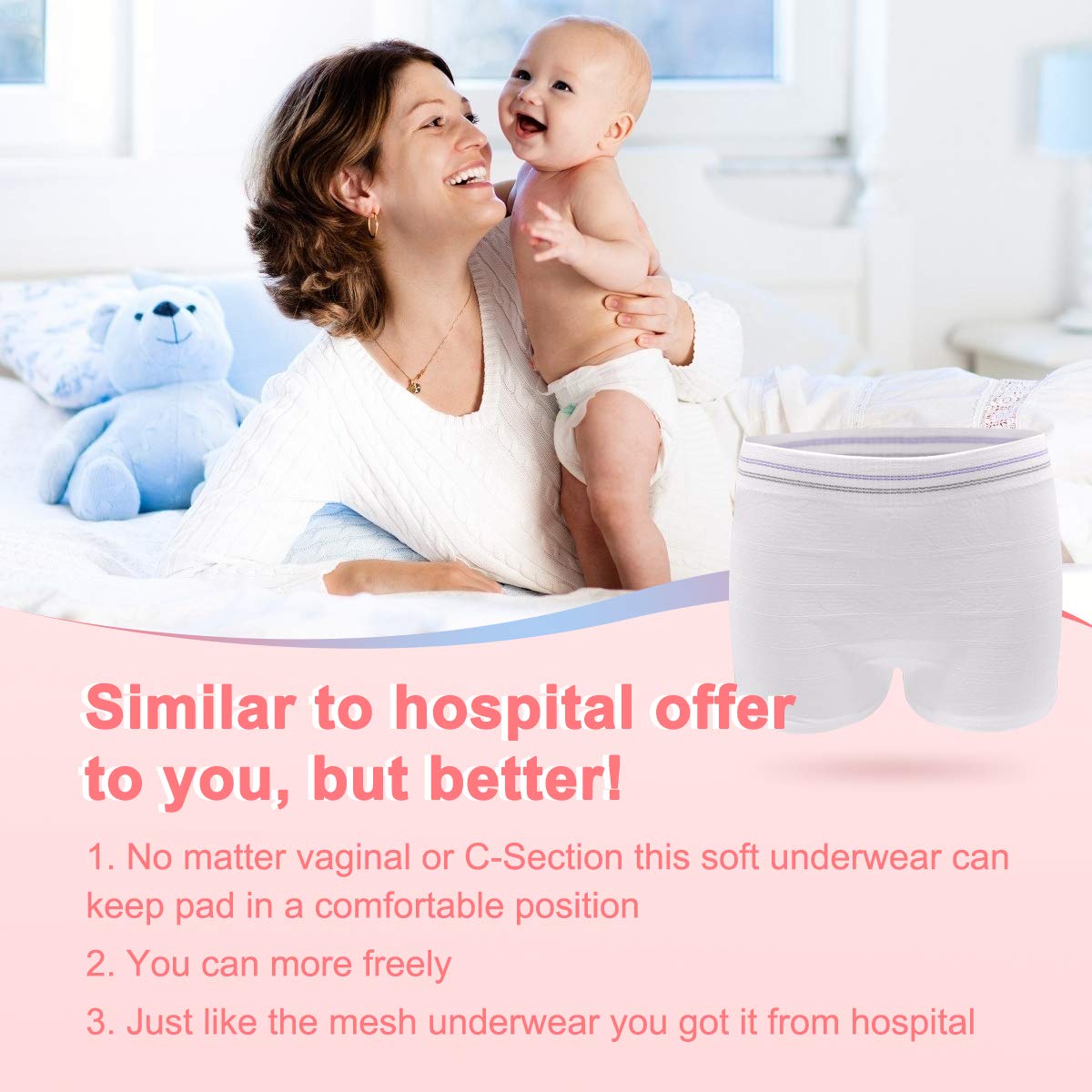 Mesh Postpartum Underwear High Waist Disposable Post Bay CSection