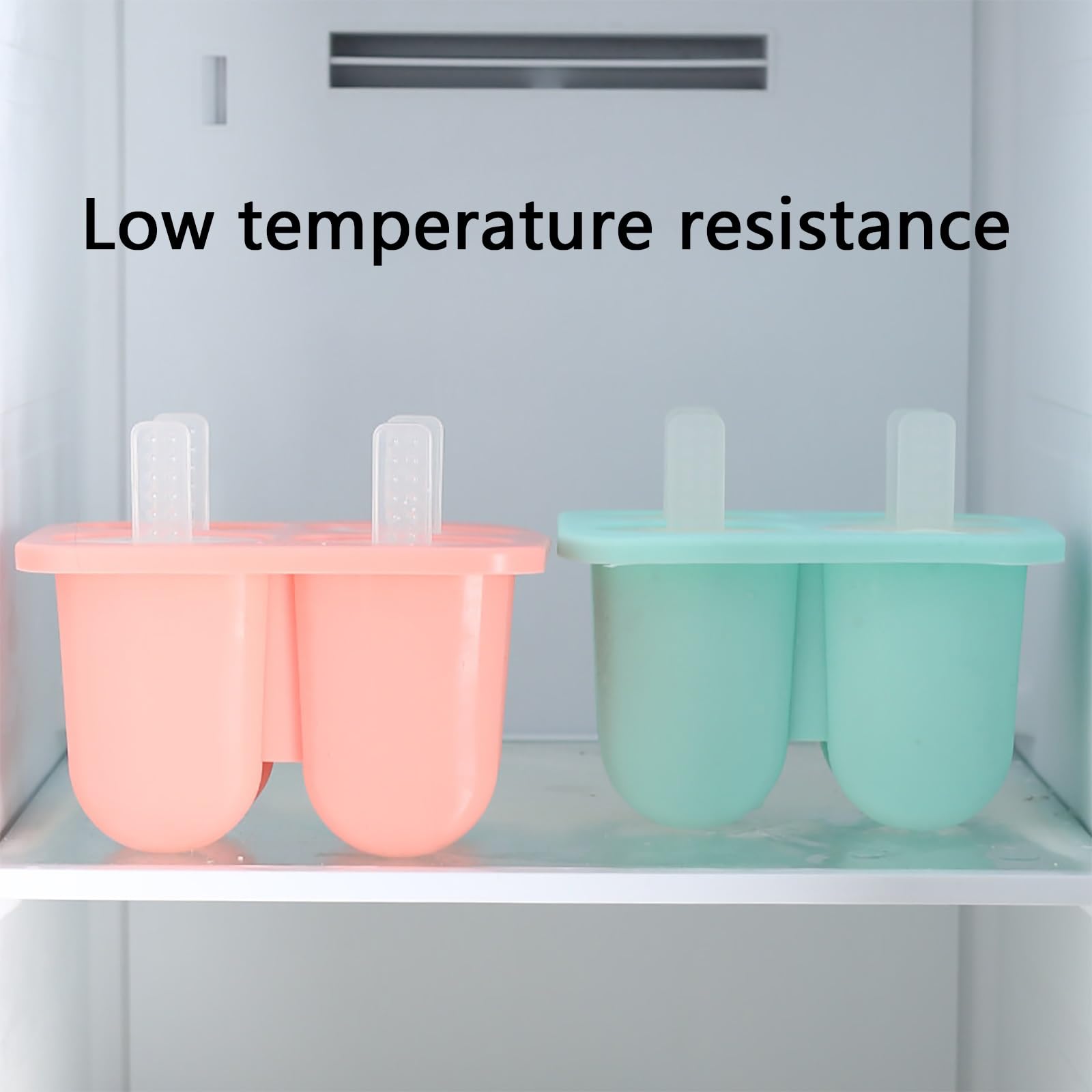 3 Piezas, Moldes Helados Silicona, Moldes para Helados | Fáciles de Usar y Reutilizables, Fáciles de Desmoldar, Aptos para Toda La Familia(Blue)