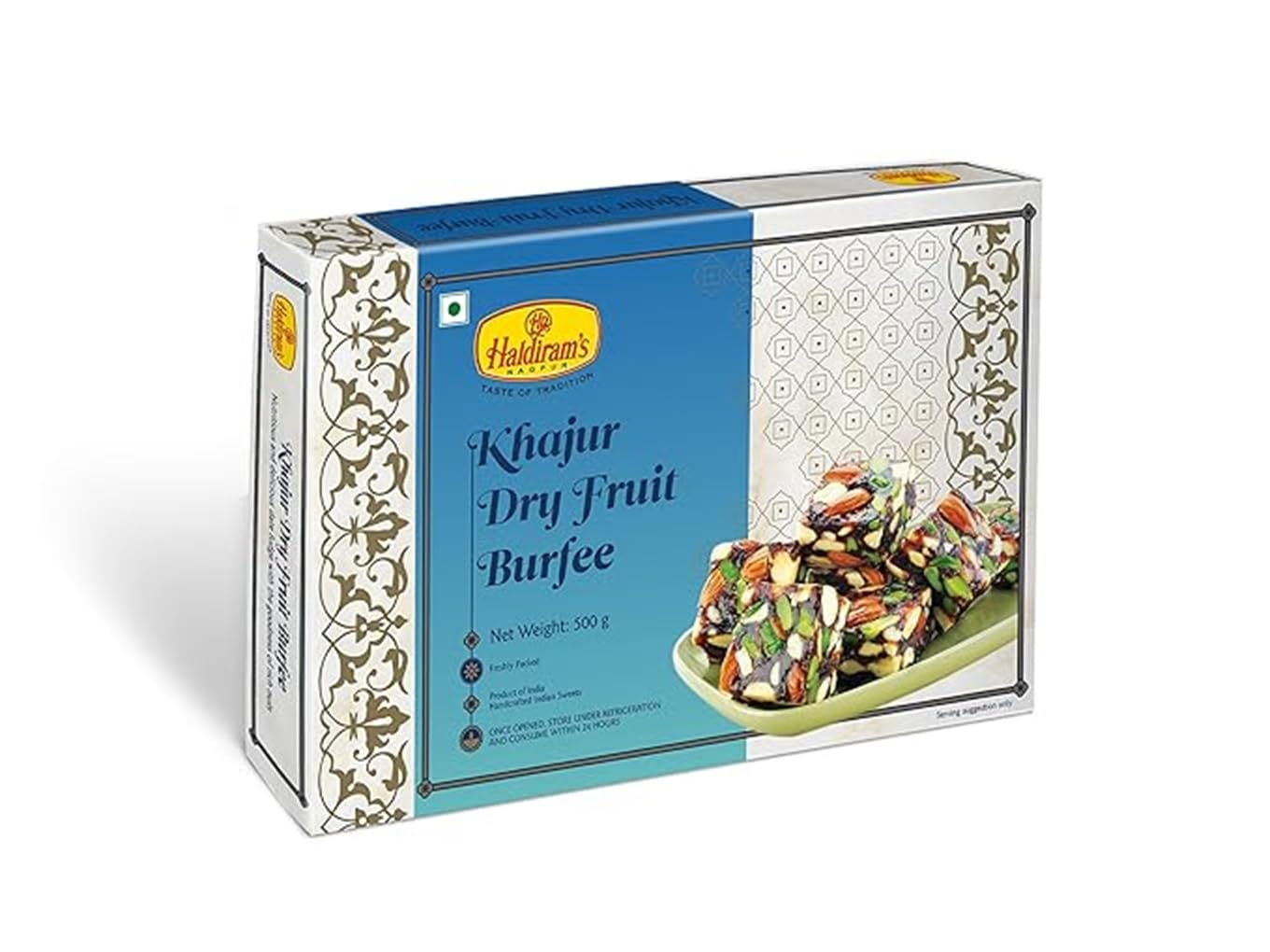 Haldirams Nagpur Khajur Dryfruit Burfee 500gm (B0CQ25TS31) Amazon Price History, Amazon Price Tracker