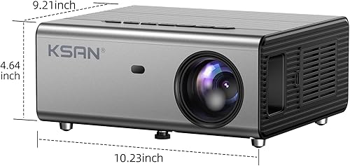 Miniatura 8 de Proyector para exteriores, portátil con bolsa Proyector de películas KSAN de 200 pulgadas con WiFi y Bluetooth, Native 1080P Full HD, altavoz de 5 W