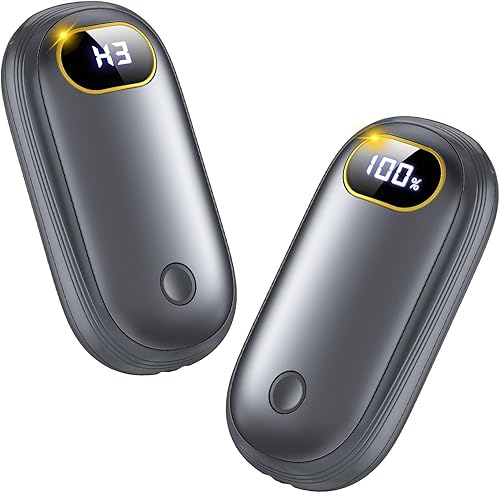 Calentadores de manos recargables, calentador de manos eléctrico de 14000 mAh, paquete de 2 unidades de calefacción de doble cara, 17 horas de calor