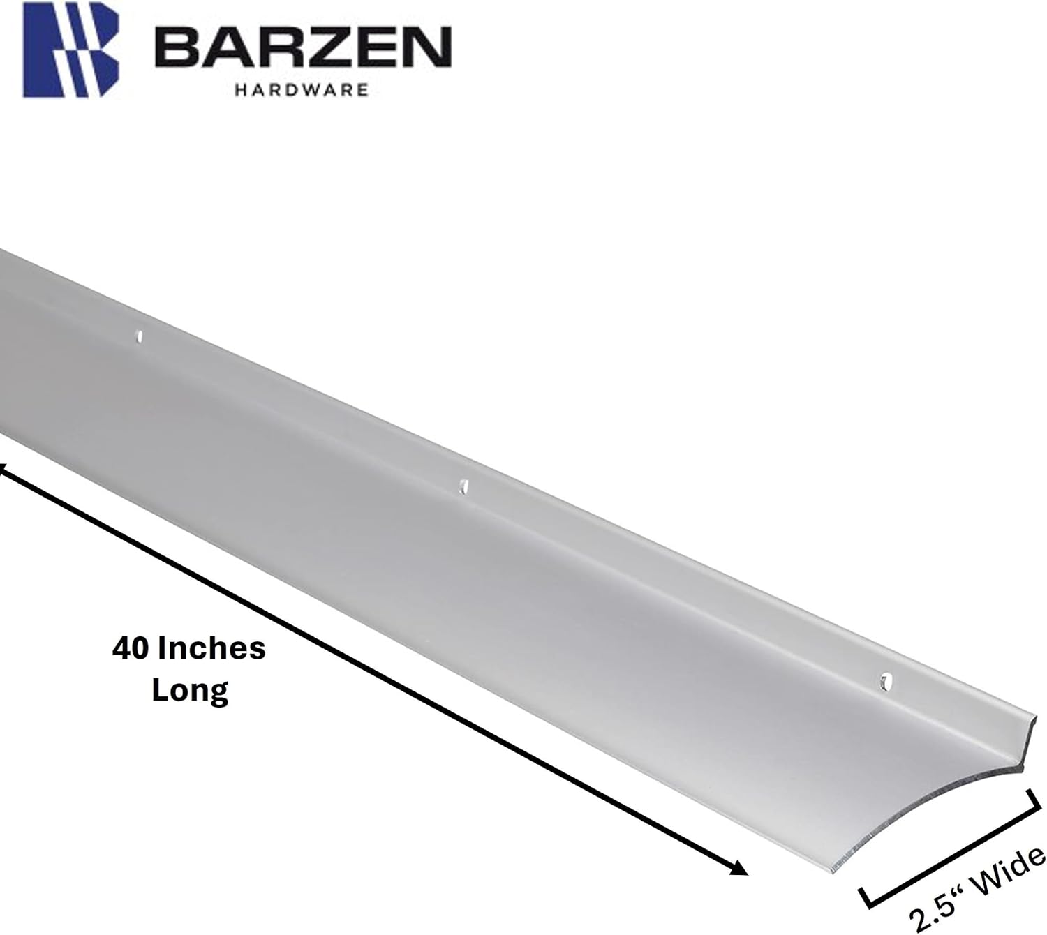 Barzen Aluminum Door & Window Rain Drip Guard, 40″ Length x 2.5″ Width, Rustproof Exterior Drip Cap – Weatherproof Door Threshold Protector