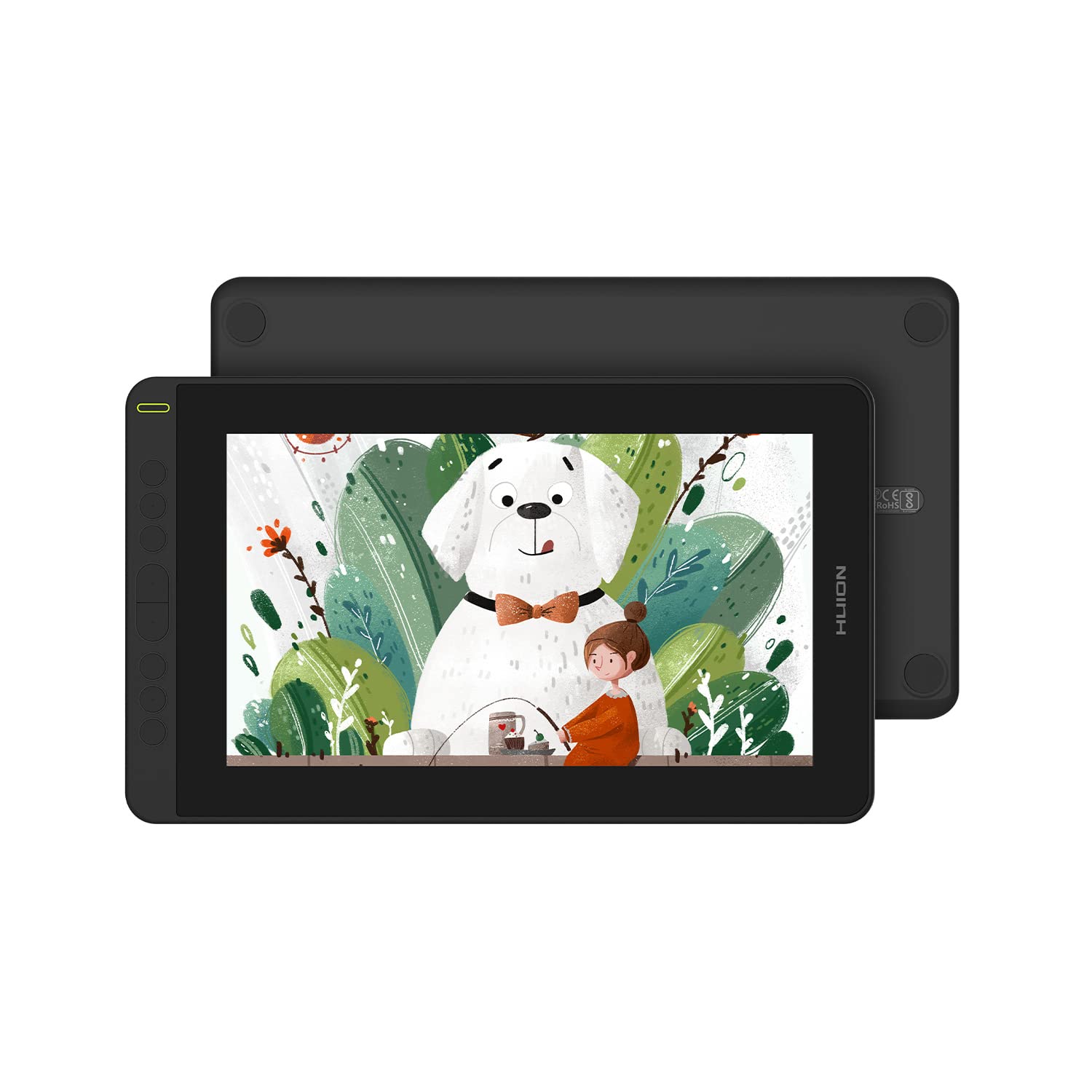 HUION HUGS1161 - Tavoletta grafica 11,6" Canvas 12 8192, Kad. 8 tasti, 5080LPi, LCD, colore: Nero