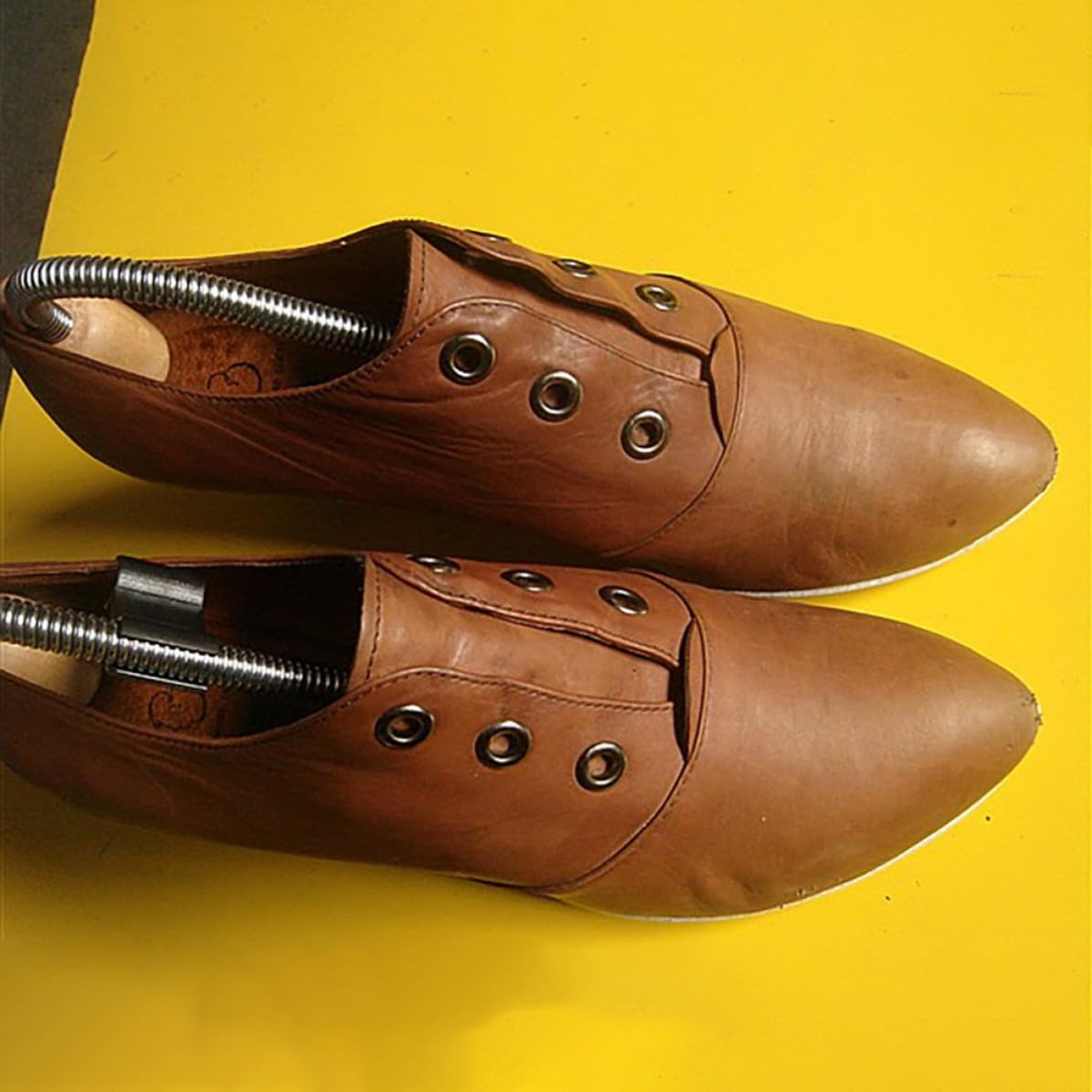 TOYANDONA 4 Pares de Hormas Ajustables de Madera y Metal para Zapatos, Diseño Resorte, Preventores de Arrugas para Hombre y Mujer, Talla 39-40