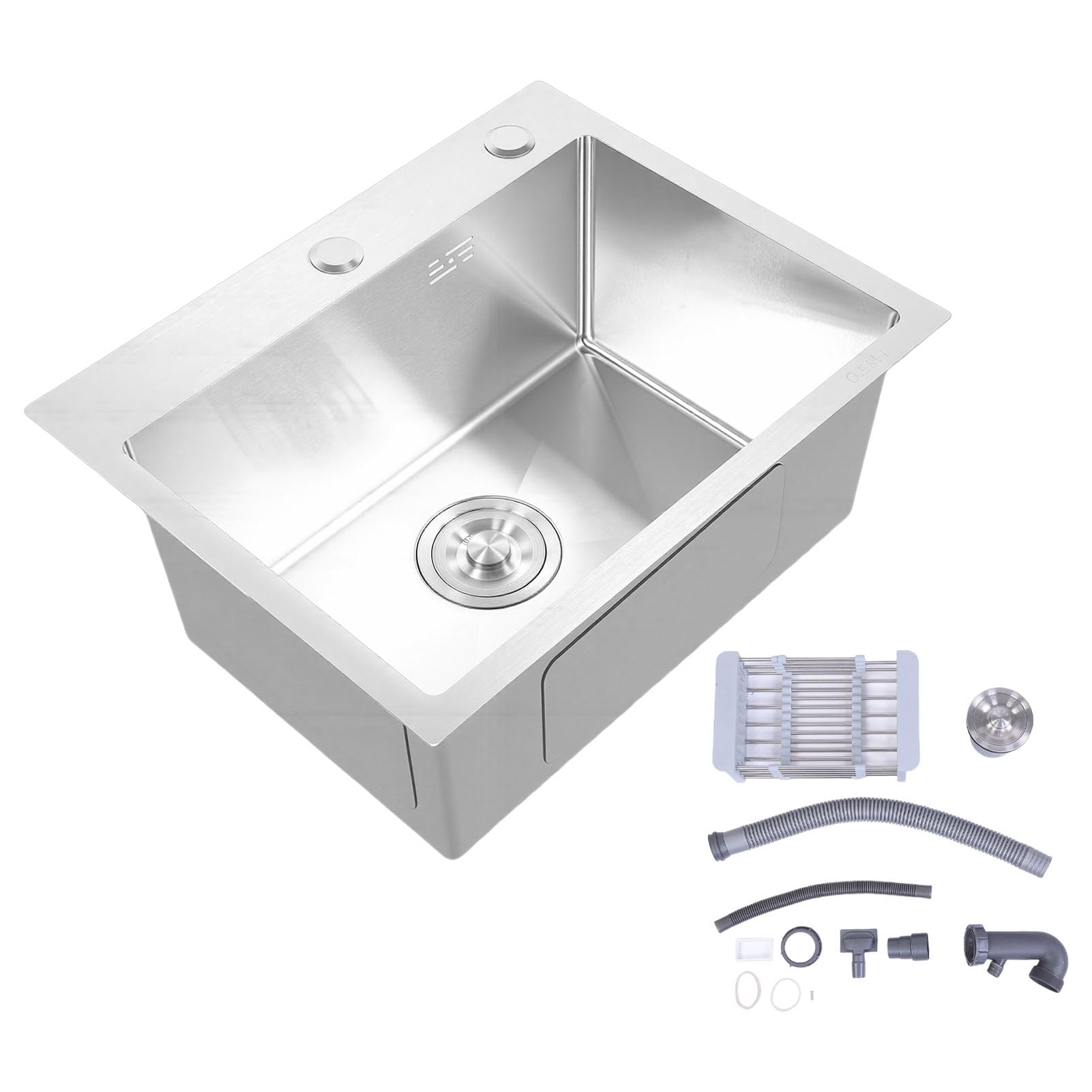 Fregadero acero inoxidable con montaje para RV y hogar con protección acústica reforzada