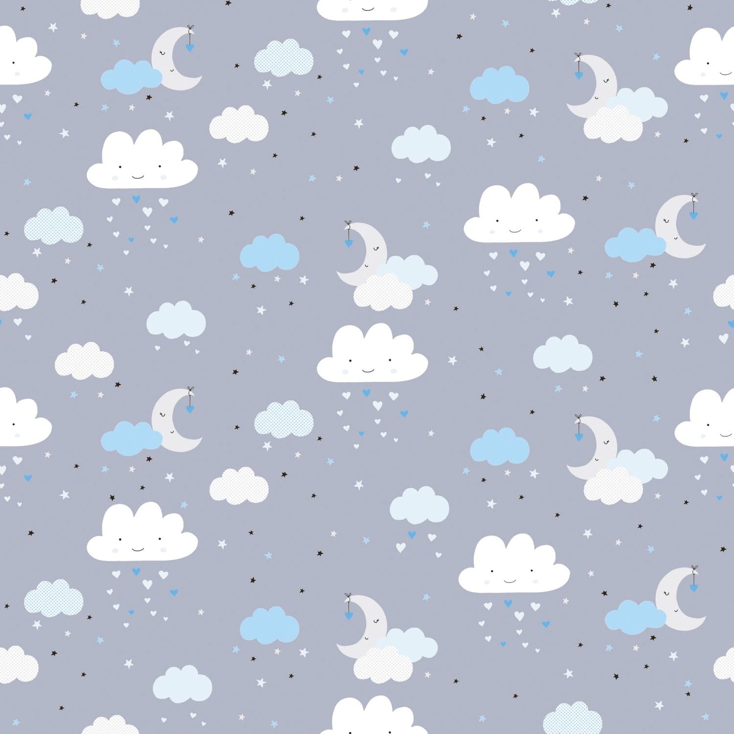 Papier peint intissé TNT bleu gris blanc haut de gamme pour les murs