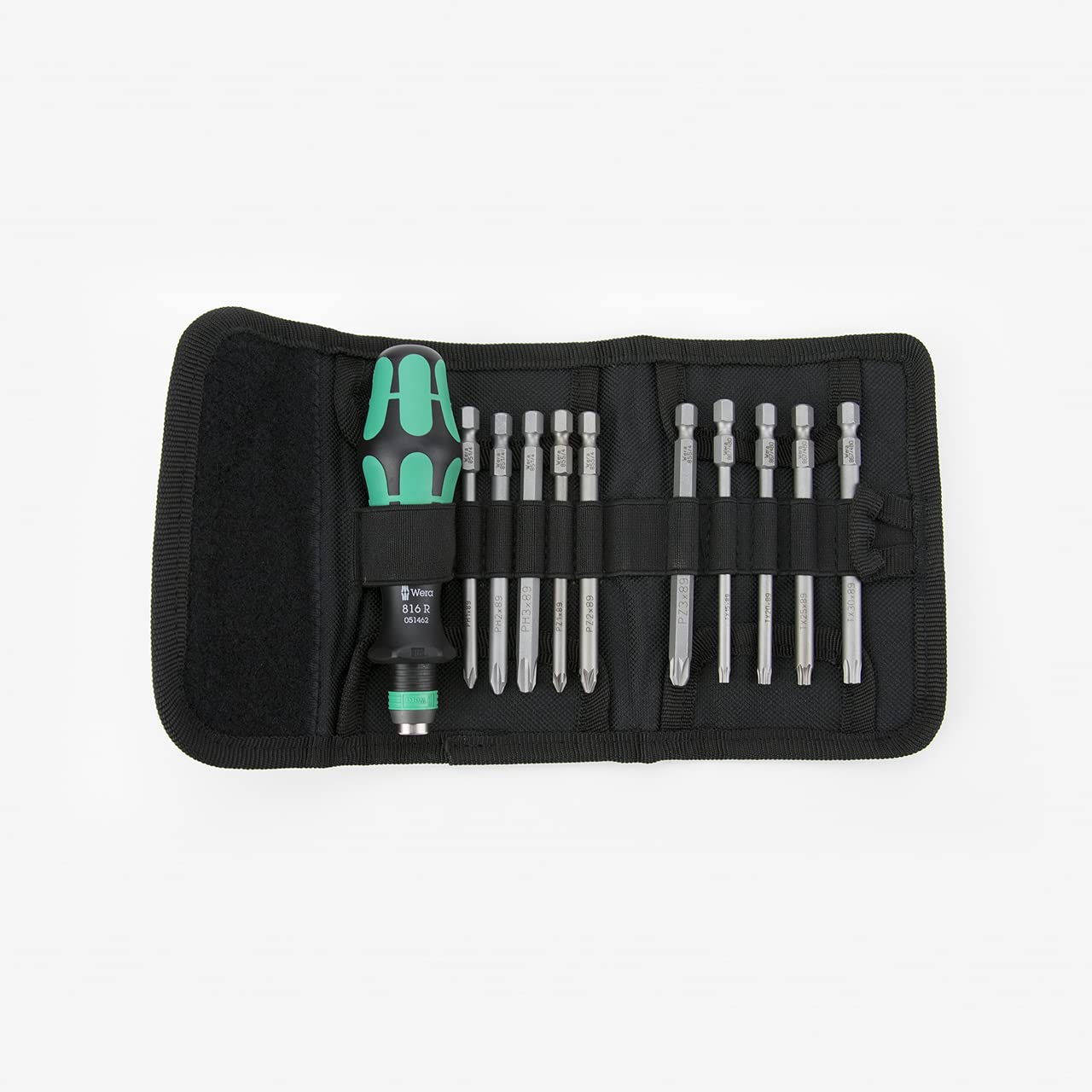 Wera Green Kompakt 41 Screwdriver Bit Holding Kit Of 11 Pouch