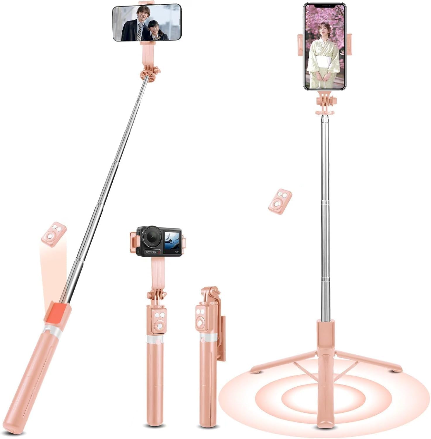 Amazon | 自撮り棒 VIdobole【軽量＆安定の三脚付きセルカ棒