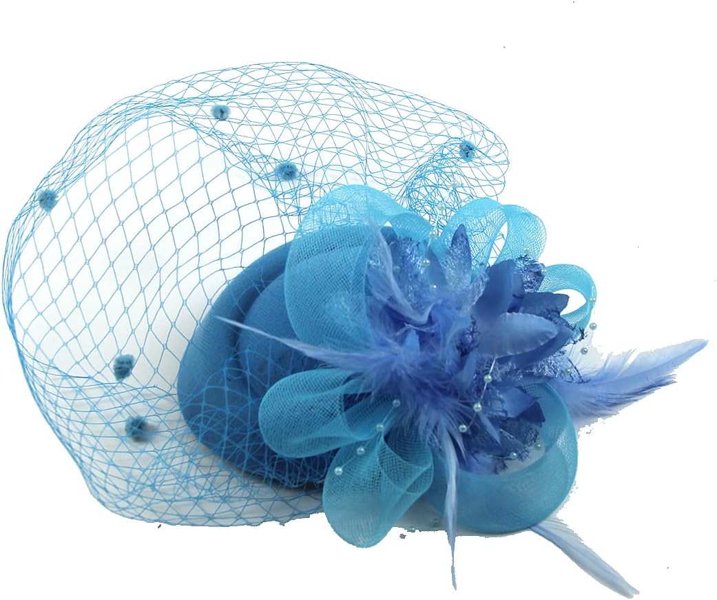 Ulalaza Fascinators da Donna Cappello Fermaglio per Capelli Piuma