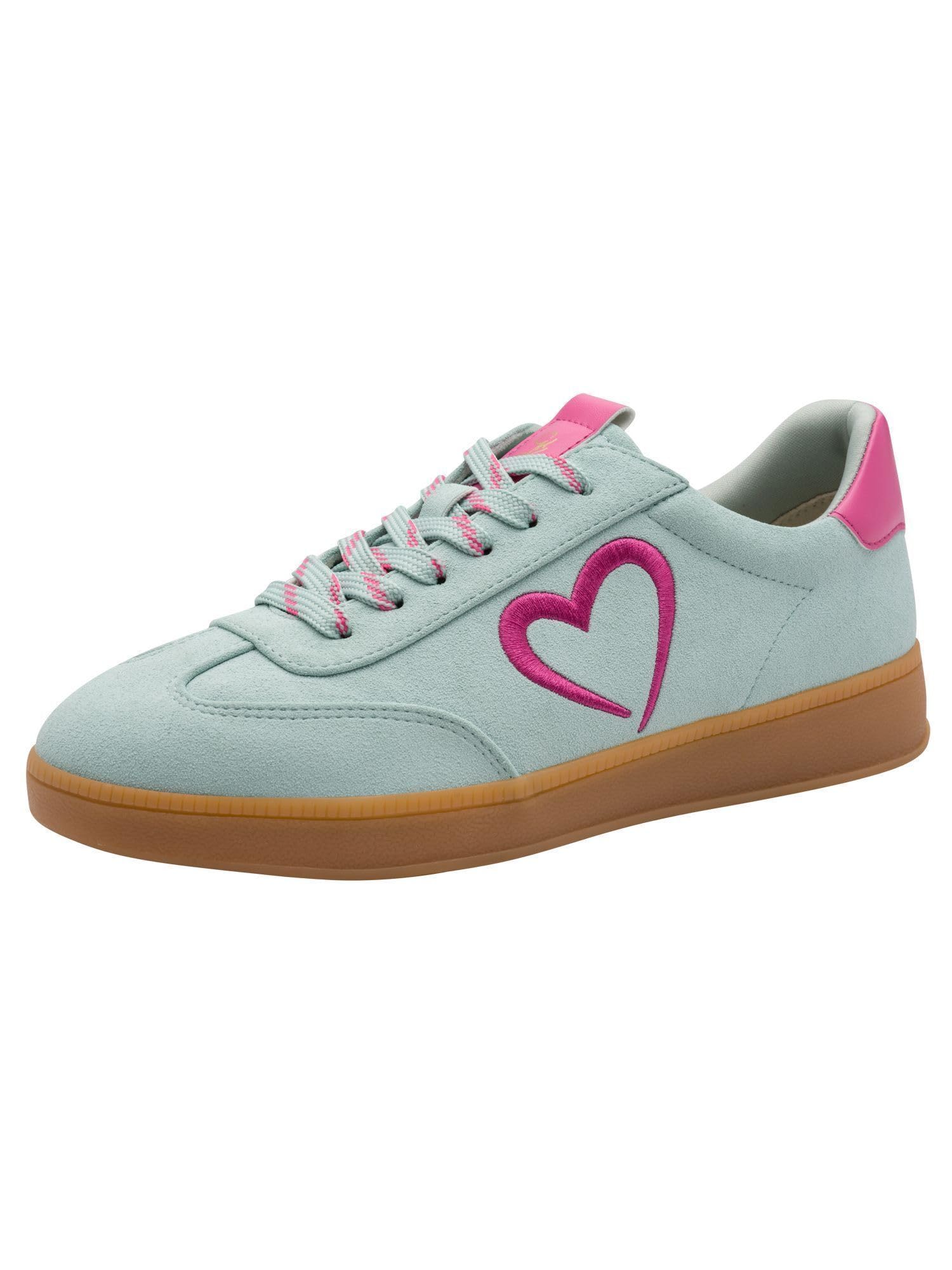 MARCO TOZZI Women's Sneaker Soft Feel Me Removable Footbed Soft Lining Stylish, Turquoise (Turquoise), 7 UK