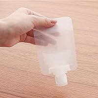 Vista 7 de Bolsa de embalaje portátil de maquillaje líquido de viaje, bolsa de embalaje transparente de plástico con boquilla de pie, bolsa vacía recargable