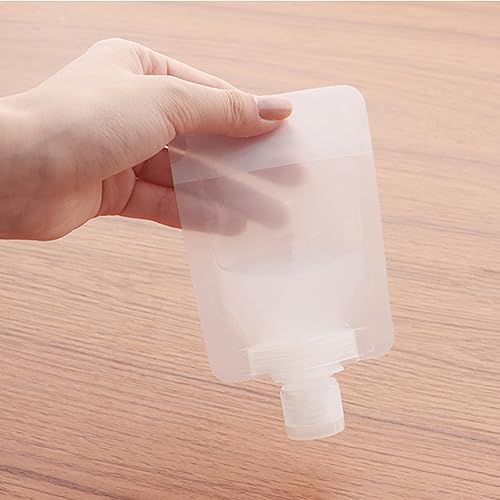 Miniatura 7 de Bolsa de embalaje portátil de maquillaje líquido de viaje, bolsa de embalaje transparente de plástico con boquilla de pie, bolsa vacía recargable