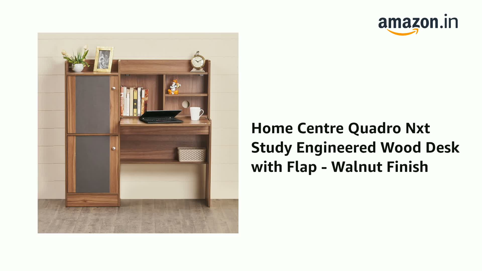 Home Centre Quadro Nxt Study Engineered Wood Desk with Flap