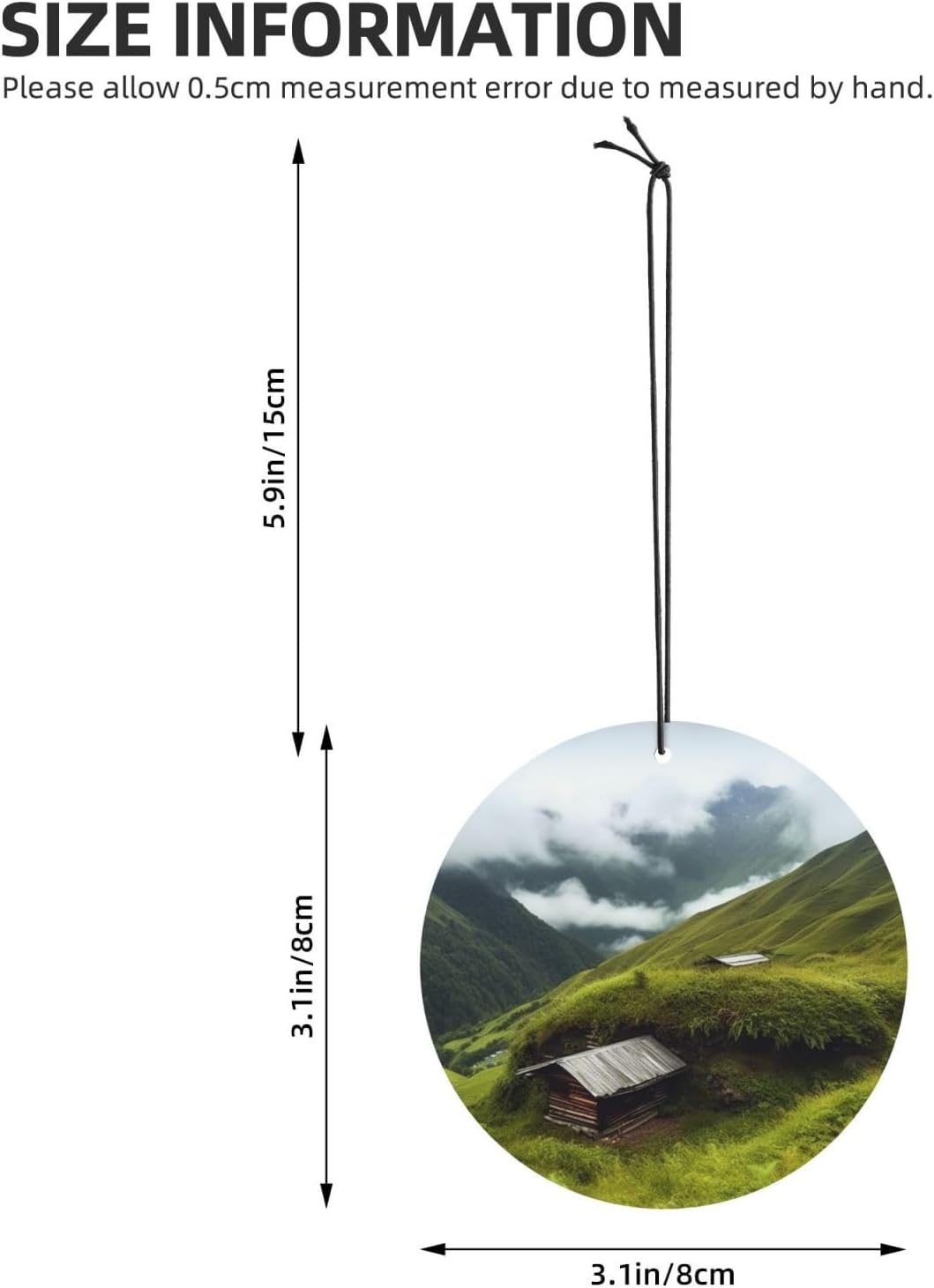 Hill station Car Air Fresheners 4 Pcs Hanging Air Freshener Fragrance Scented Cards Rearview Mirror Pendant Funny Aromatherapy Tablets for Wardrobe Bathroom Car Interior Decor image 3