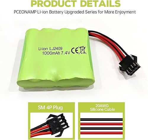 Miniatura 4 de Fytoo Batería de litio para DE36W DE65 NO.1809 RC Car 116 Off-Road Vehículo de tracción en las cuatro ruedas de alta velocidad de escalada Drift