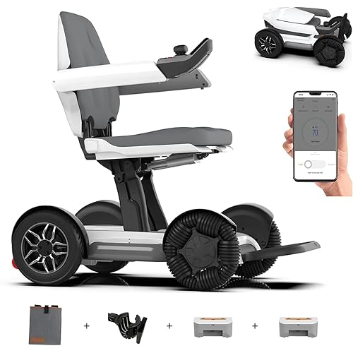 Intelligent Electric Powered Wheelchair Device, Automatic Folding, Remote Controlled, Smart, Compact Heavy Duty Mobile, Powerful Dual Motor, Foldable Portable Motorized Mobility Scooter