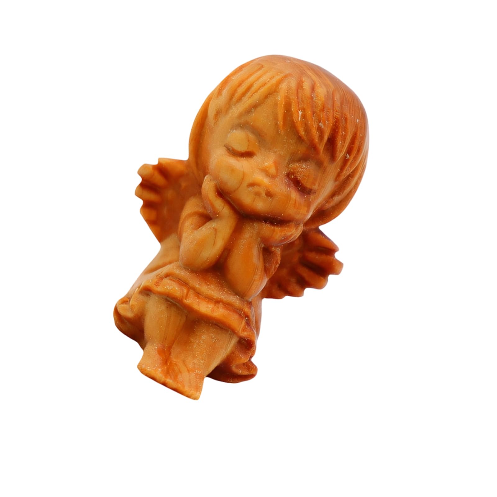 GMBYLBY Wooden Angell Statues Decorative Angell Girl Figurines Sculptures Desktop Ornament for Offices Home Table Centerpieces Decorative Ornament