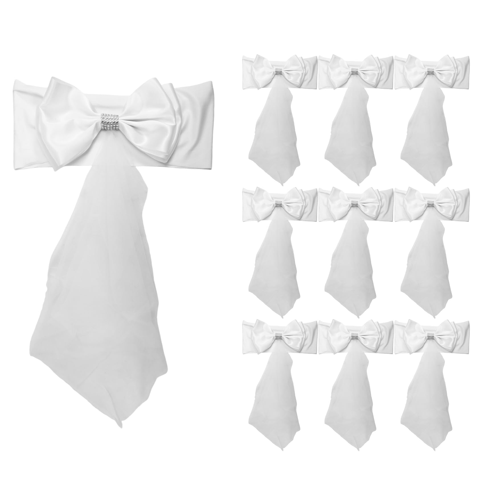Ceintures de chaise de mariage élastiques multicolores pour banquet et hôtel