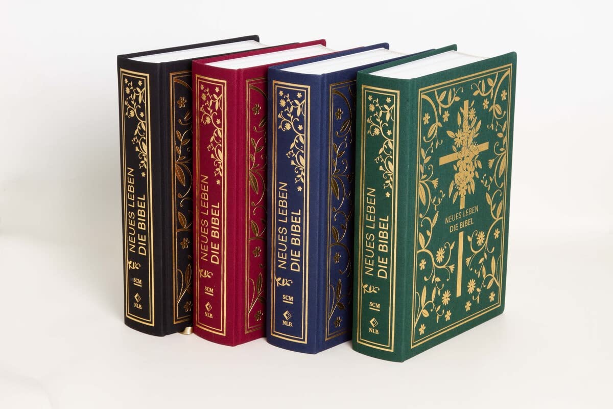 Neues Leben. Die Bibel - Golden Grace Edition, Marineblau