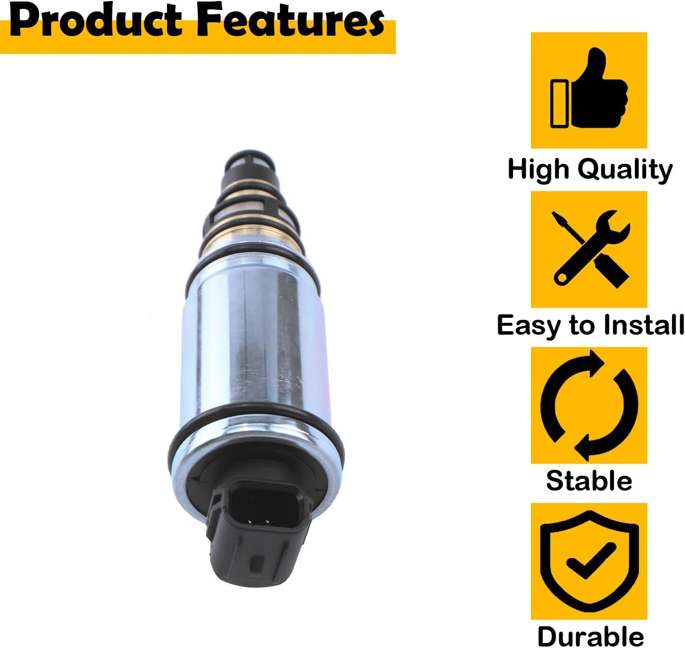 VS16E A/C Compressor Control Solenoid Valve Compatible with 2011-2014 Hyundai Sonata & 2011-2016 Kia Optima 2.0L 2.4L Replacement