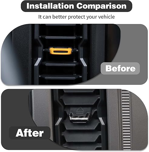Miniatura 4 de HTHE Funda para interruptores de ventilación de consola central Ford Bronco compatible con Ford Bronco 2021 2022 2023 + 24 puertas (4 unidades, ABS,