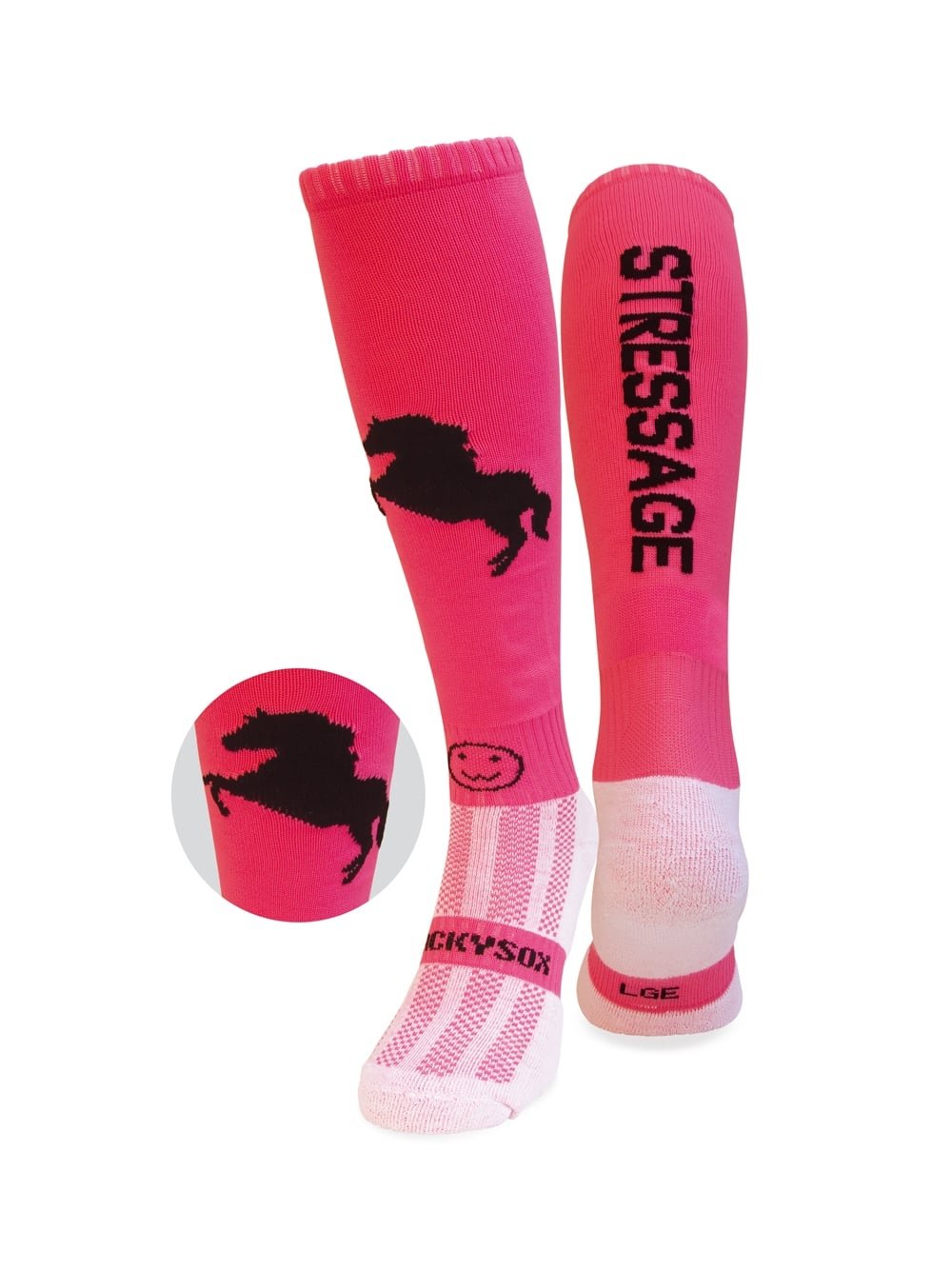 Wacky Sox Seis pares de calcetines de los deportes ecuestres Caballo loco oferta Young Adult Shoe Size 35-40