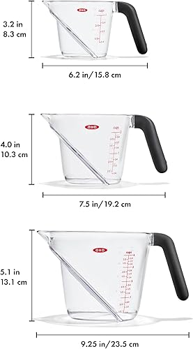 Miniatura 6 de OXO Good Grips - Juego de tazas medidoras anguladas de 3 piezas