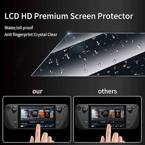 Miniatura 4 de Hosanwell 2-Pack Screen Protector Compatible with Steam Deck 7 Inch Transparent HD Clear Anti-Scratch Screen Protector