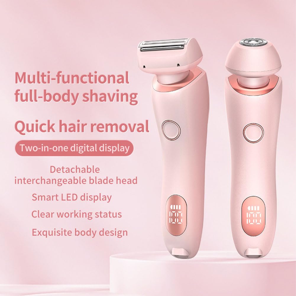 Glisse Pro Haarentferner Boulina, Boulina Rasierer Damen, Rasierer Damen Elektrisch, Ipx7 Waterproof, Cordless USB Wet/Dry Epilator With LED Display, For Face, Bikini, Legs, Arms, Body
