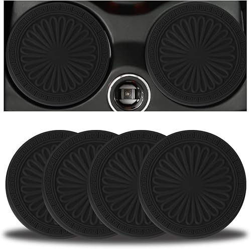 Miniatura 1 de zipelo Paquete de 4 portavasos para automóvil, asiento de vehículos de 2.75 pulgadas, patrón de flores antideslizantes incrustado en la decoración,