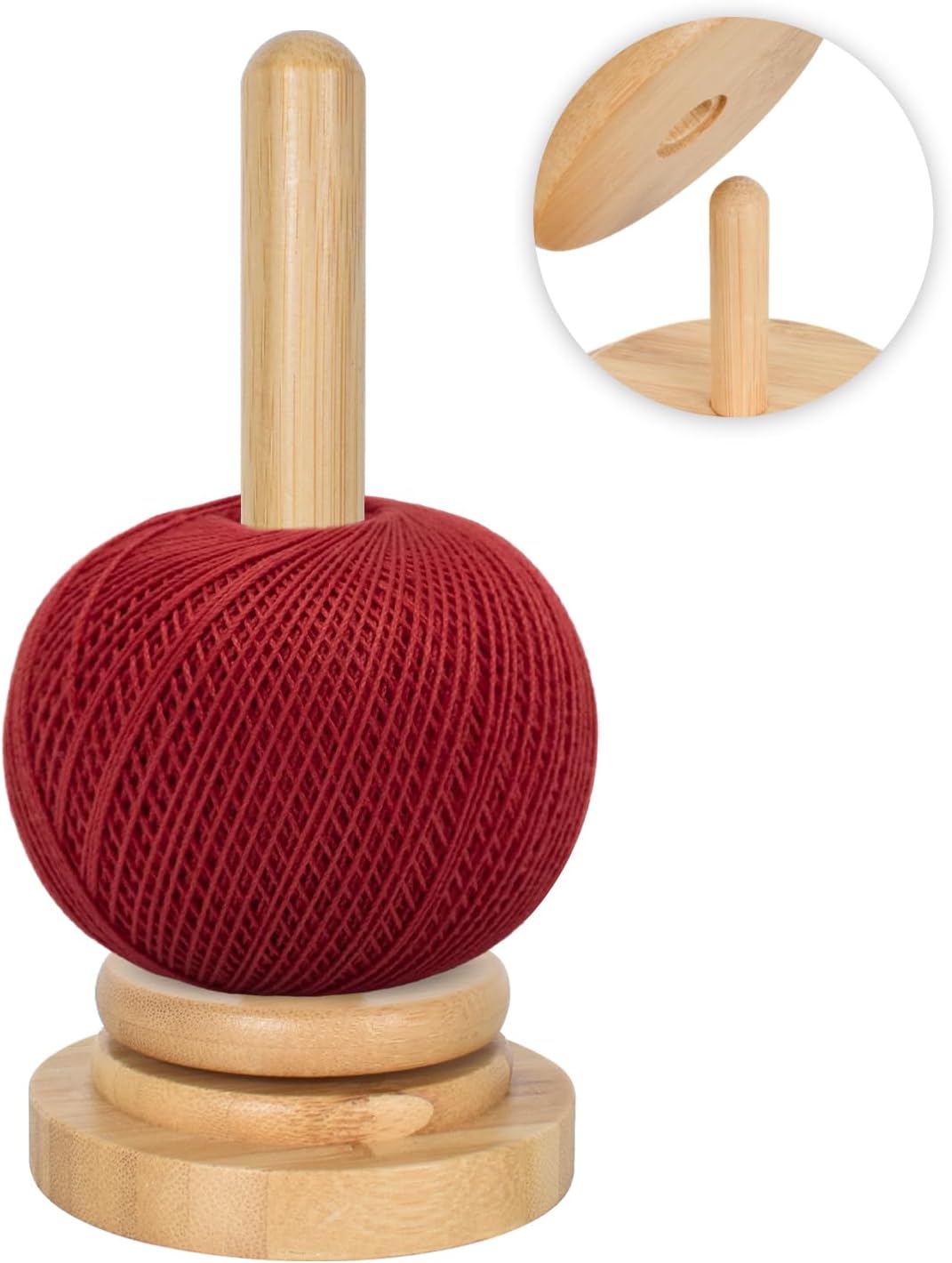 2 Stück Wollabwickler Aus Holz - Garnhalter Für Strick- & Häkelprojekte