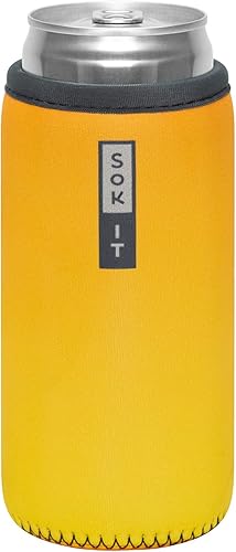 Sok It Can Sok - Funda de neopreno aislada para cerveza y soda (Mango Ombre, funda delgada de 12 onzas)