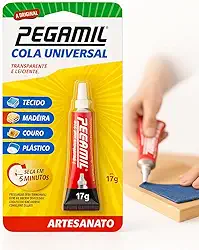Cola Pegamil multiuso Transparente universal 17g Para Artesanato DIY Secagem Rápida Ideal Para Papel Tecido Madeira