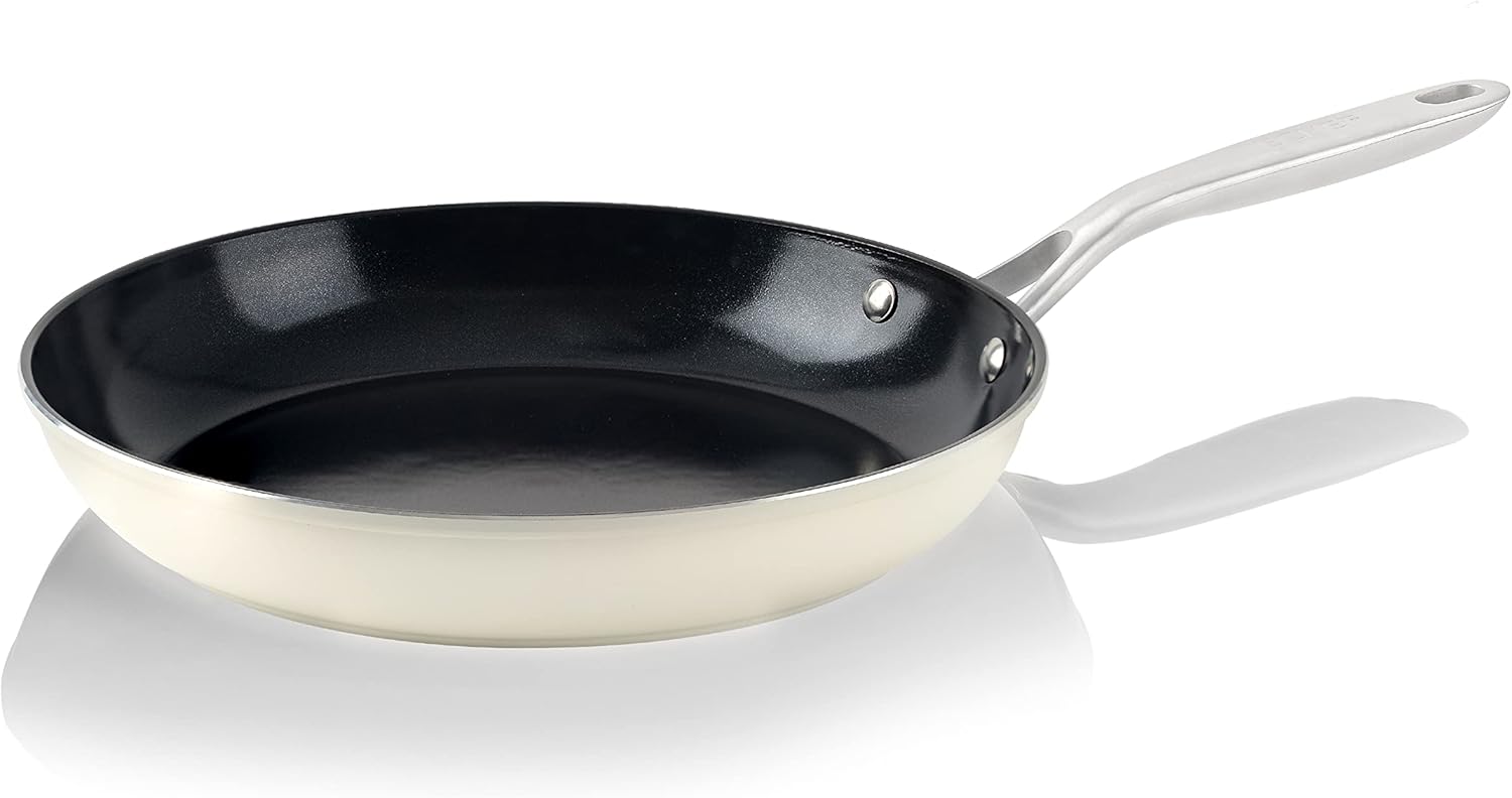 TeChef Collection | 12" Ceramic Nonstick Frying Pan Skillet, Nontoxic - Free of PFAS, PFOA, PTFE, Made in Korea (12-in)
