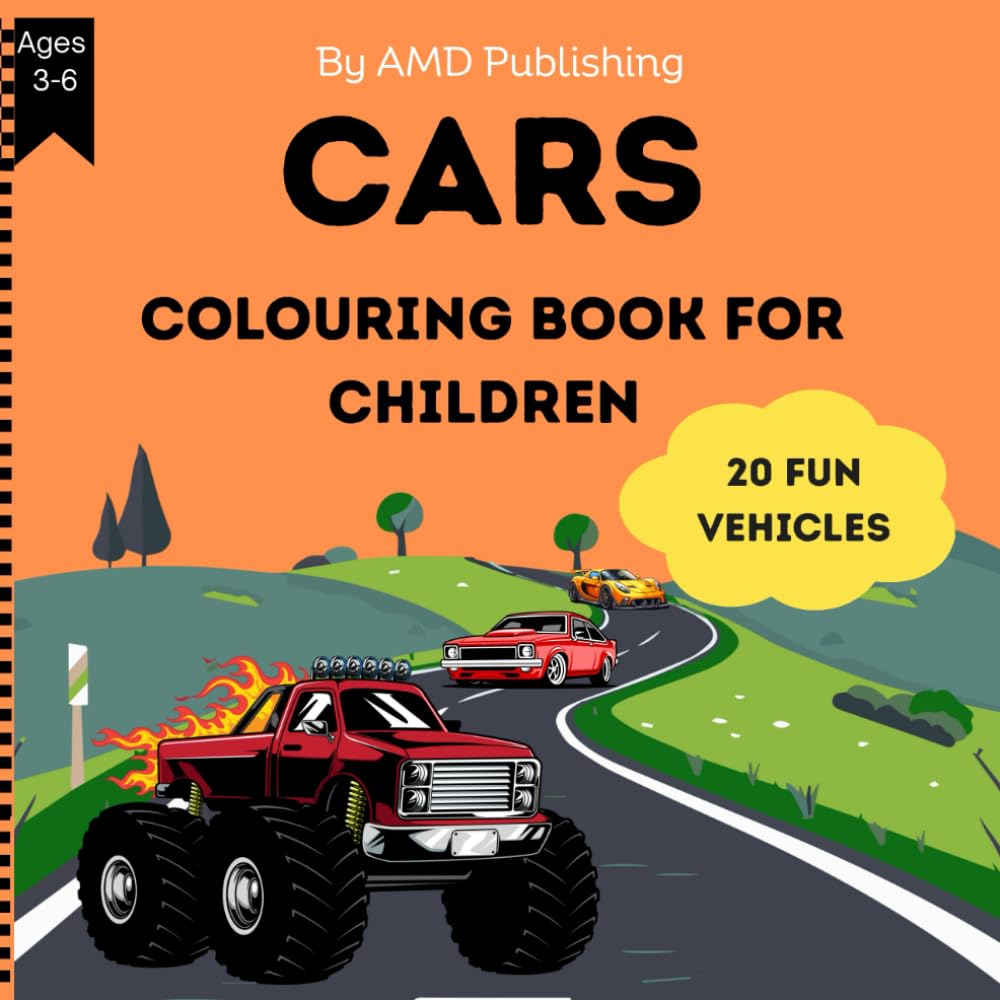 Cars Colouring Book: Bold and simple car images to colour for children