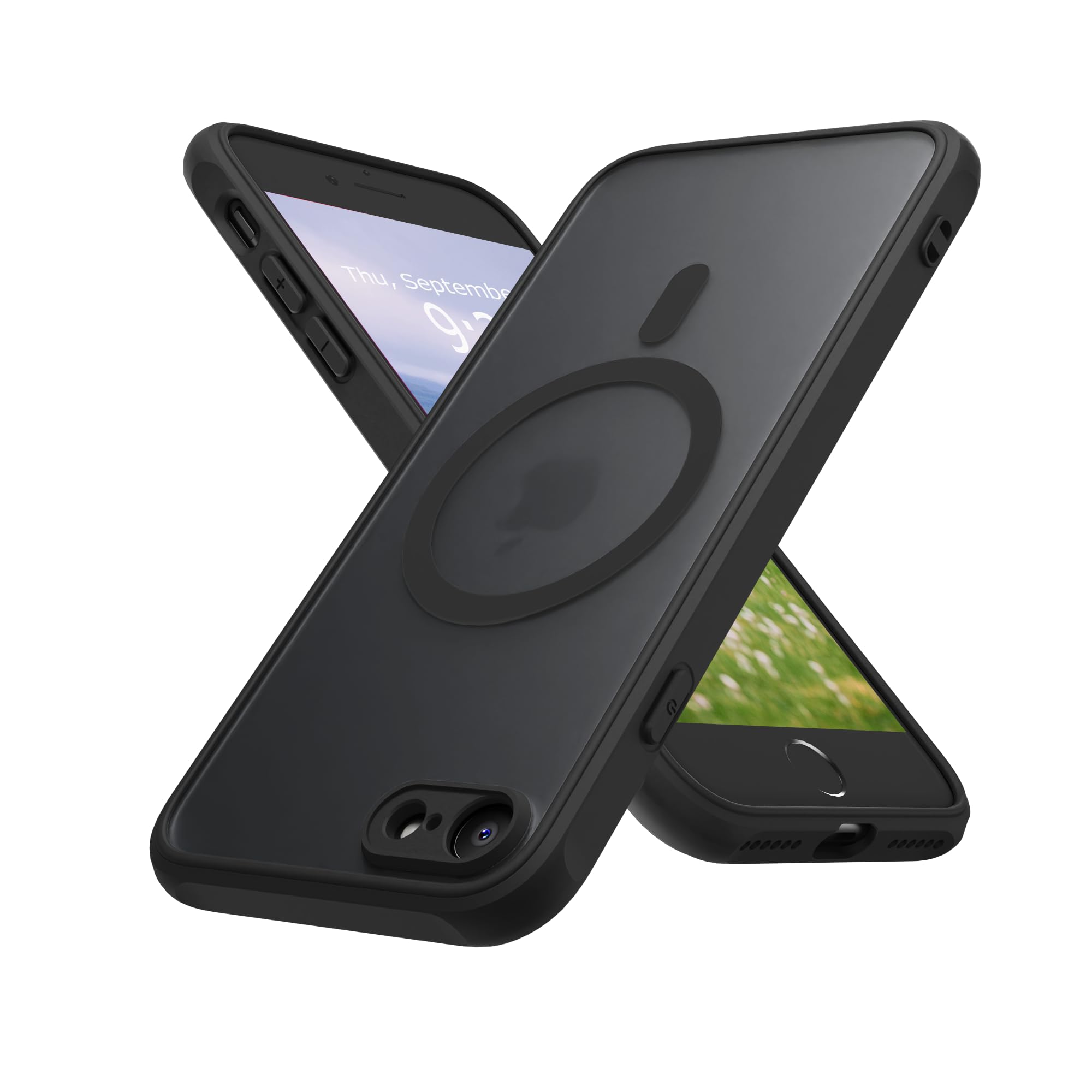 Amazon.com: PinLiSheng Magnetic for iPhone SE3/SE2/8/7 Case Black