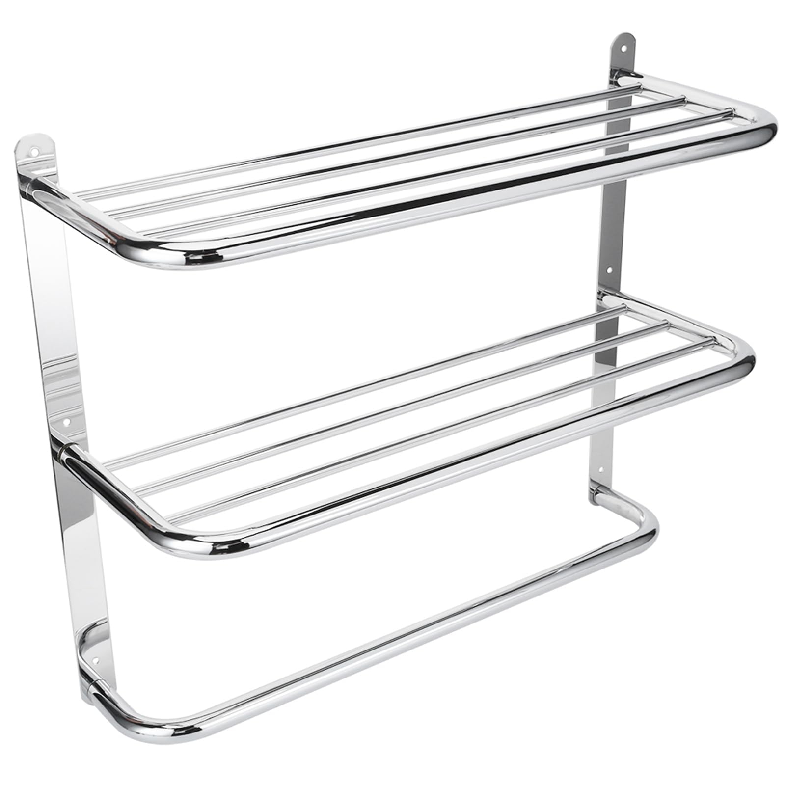 Aramox Toallero de Acero Inoxidable, Toallero Multifunción de Pared con 3 Niveles, Perfecto para Almacenamiento en Baño y Cocina, Tamaño 55X45X21cm