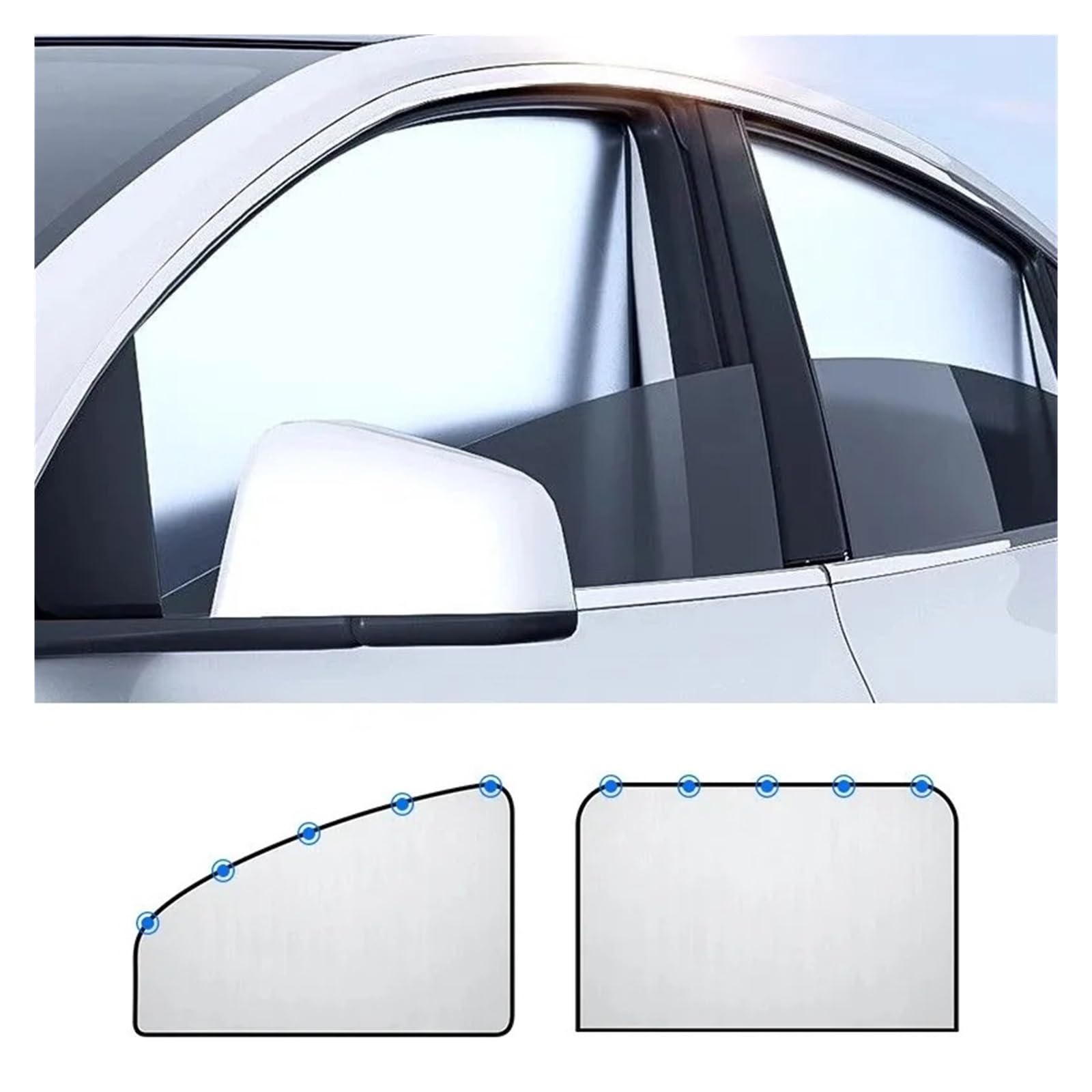 Parasoles Magnéticos Universales para Ventana Lateral De Coche