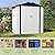 Patiowell 6x4 FT Outdoor Storage Shed, Garden Tool Storage Shed with Sloping Roof and Double Lockable Door, Outdoor Shed for Garden Backyard Patio Lawn,White