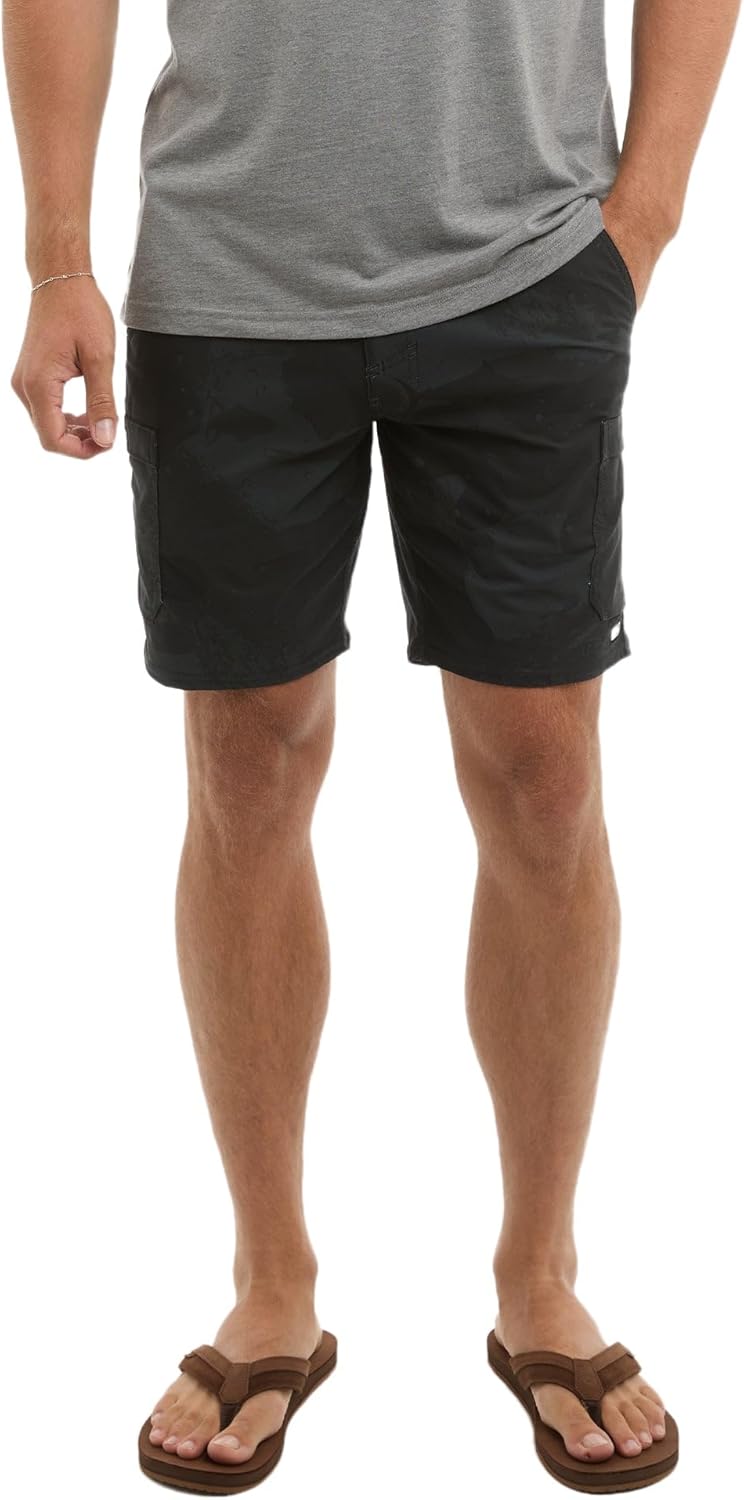 Madeira Cargo Hybrid Shorts 20" Black