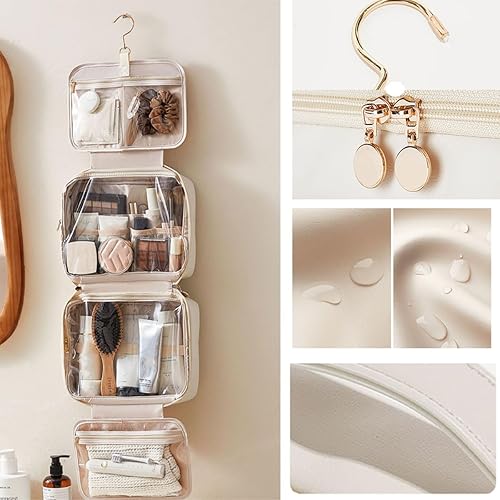 Miniatura 5 de Bolsa cosmética portátil de gran capacidad, Productos para el cuidado de la piel, Bolsa de almacenamiento de cepillo de maquillaje, Bolsa de