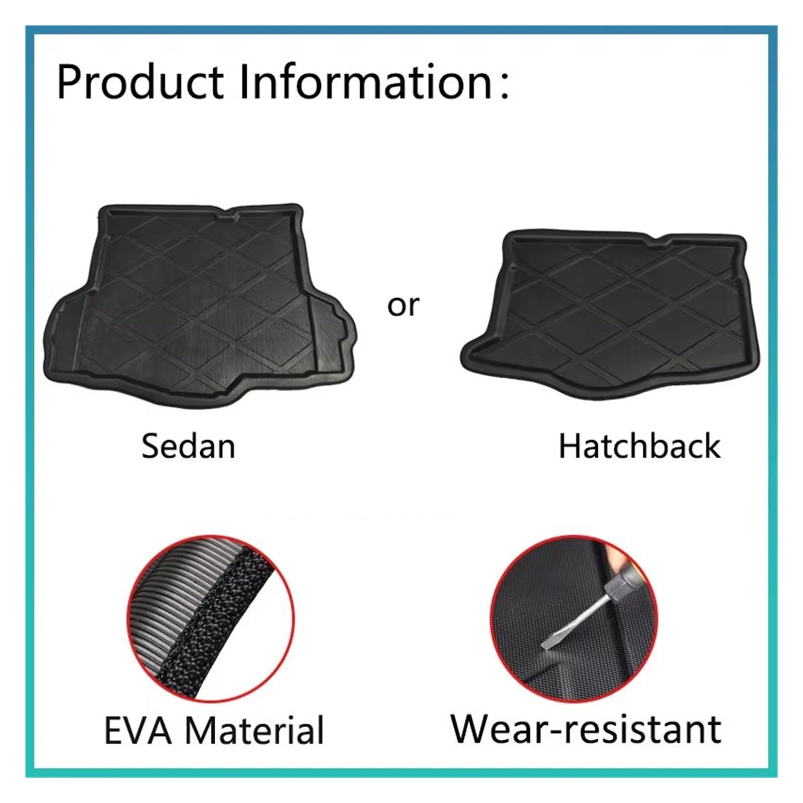 Mata do bagażnika samochodowego do Mazda Sedan 2008-2014 dywan (Sedan