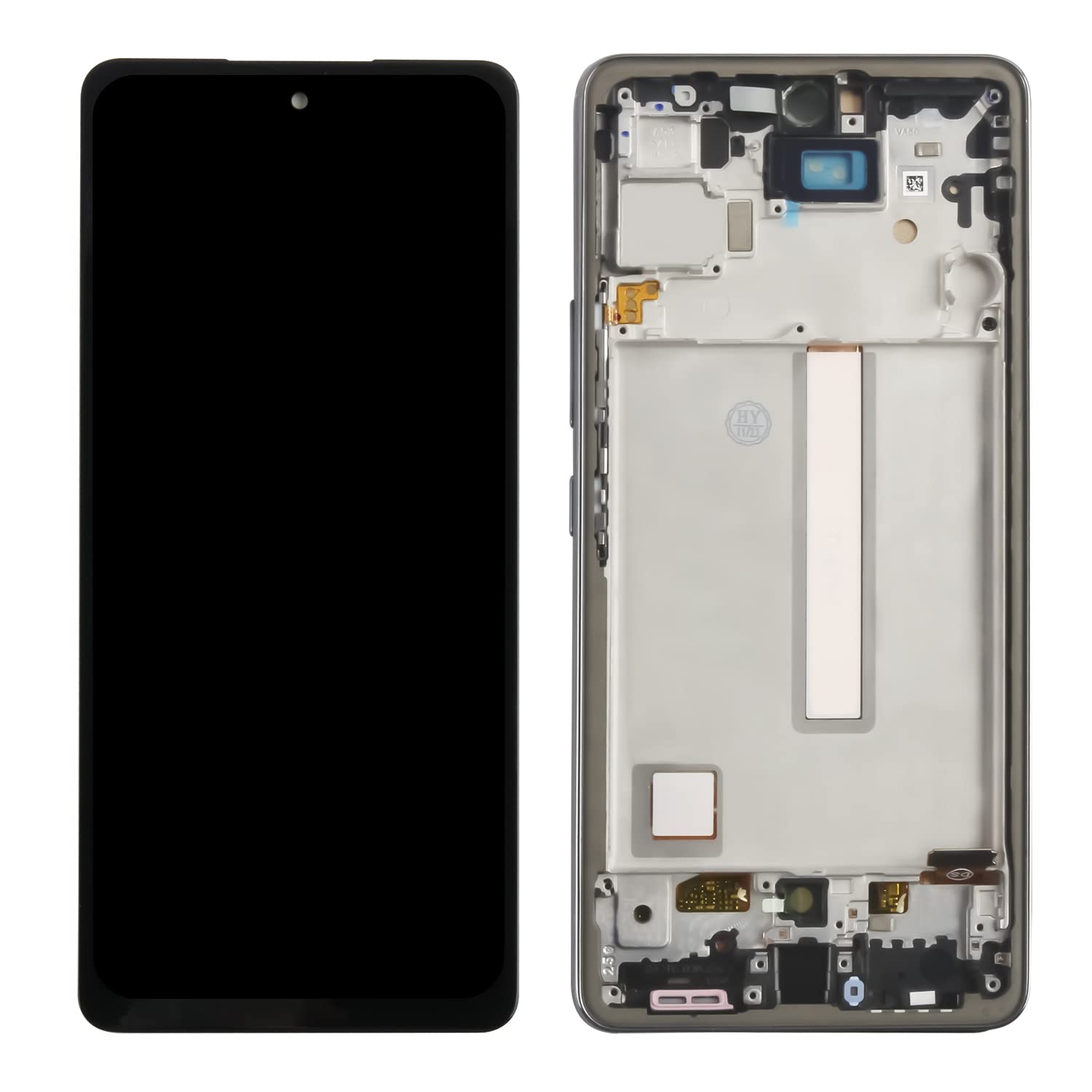 LADYSON Ersatzteil-Set für Samsung Galaxy A53 5G A536 SM-A536B SM-A536U LCD-Display, Touchscreen, Digitizer, Montageset mit Rahmen, keine Unterstützung von Fingerabdruck