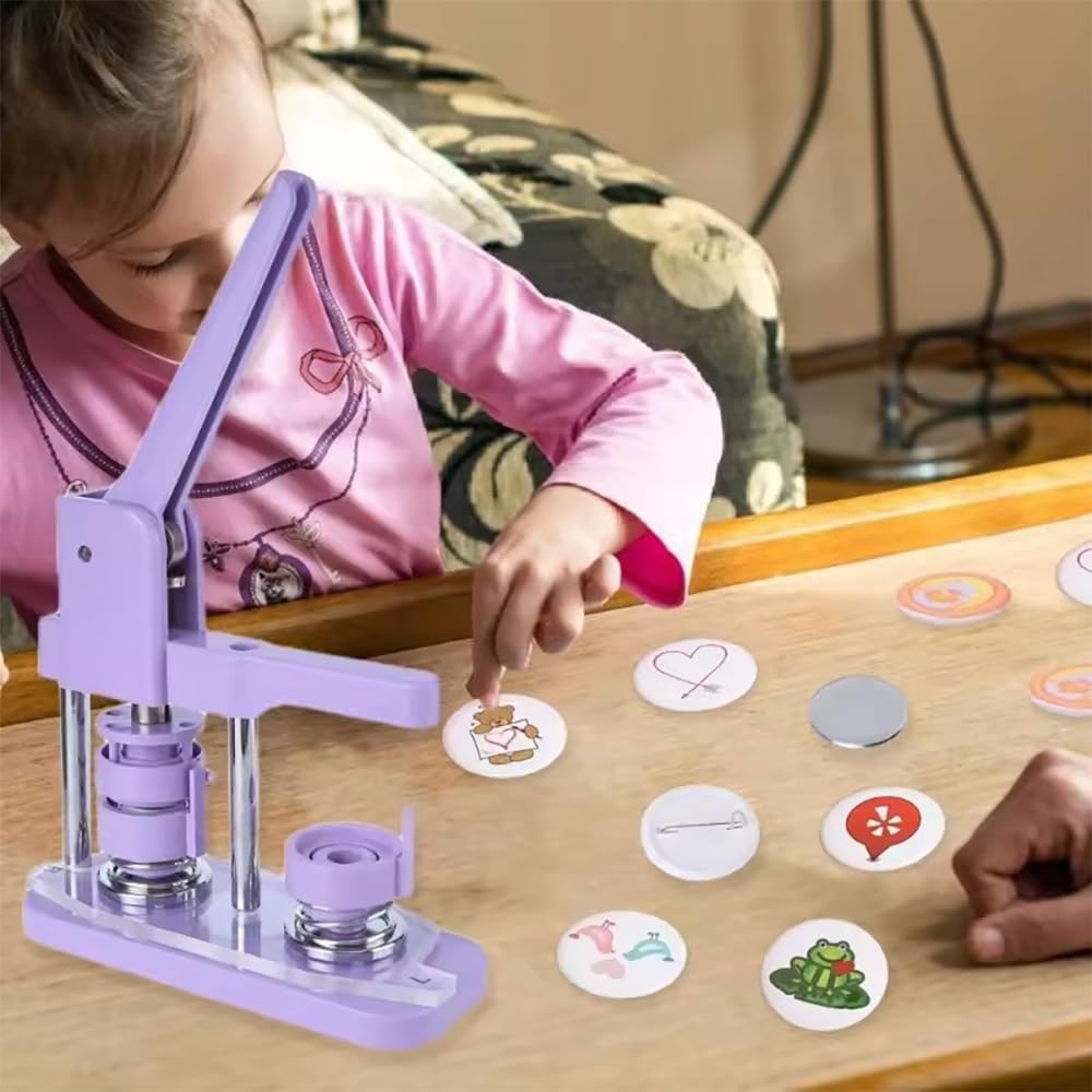 Image secondaire de NEWFUN Machine à badge, Machine a badge, Machine badge, 58mm machine à badges,Comprend 100 jeux de matériel de badge pour le bri