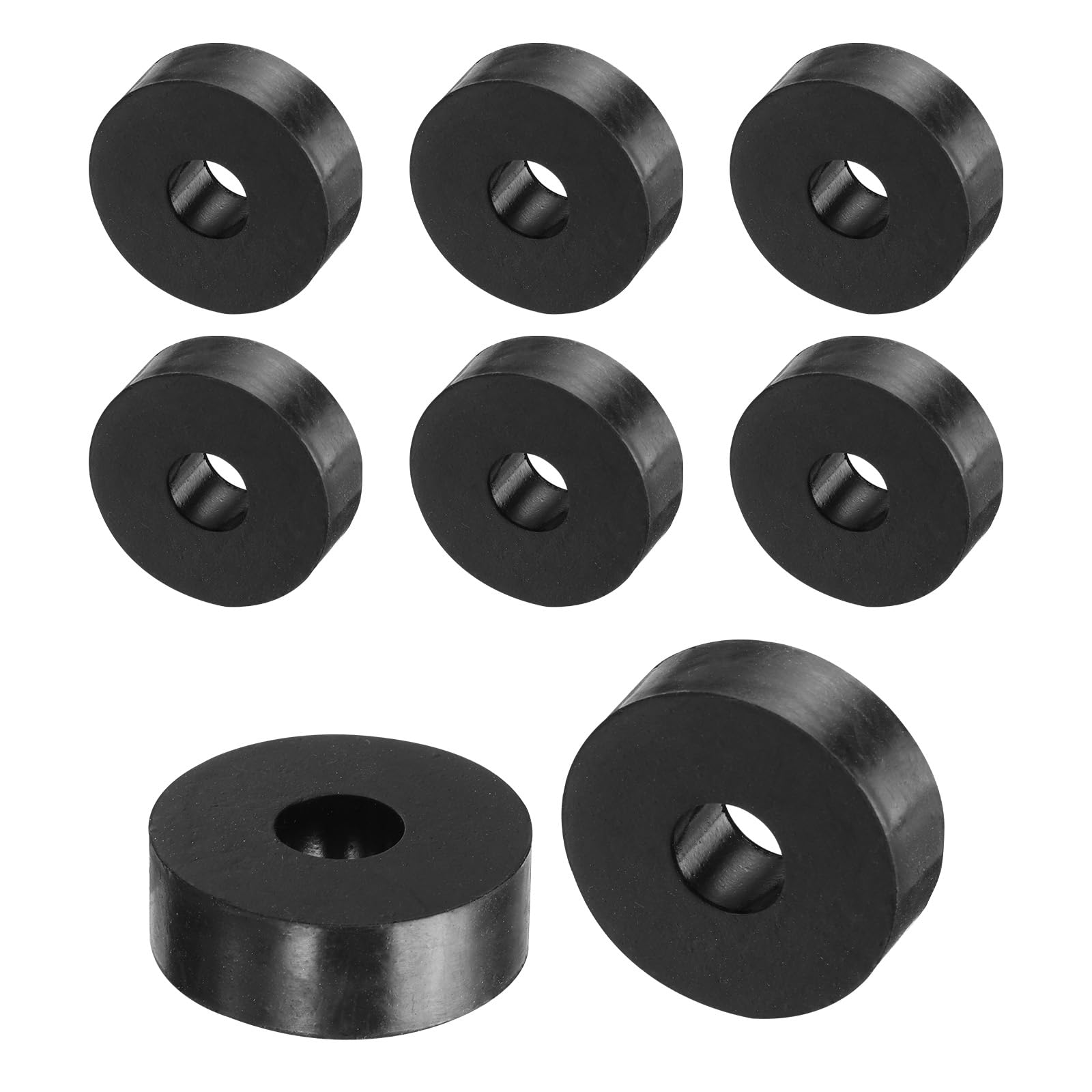uxcell 8pcs Rubber Spacers 30mm OD, 10mm ID, 10mm Height Round Anti Vibration Spacer Rubber Bushing Grommets Thick Rubber Washers for Home Car Accessories-image-28