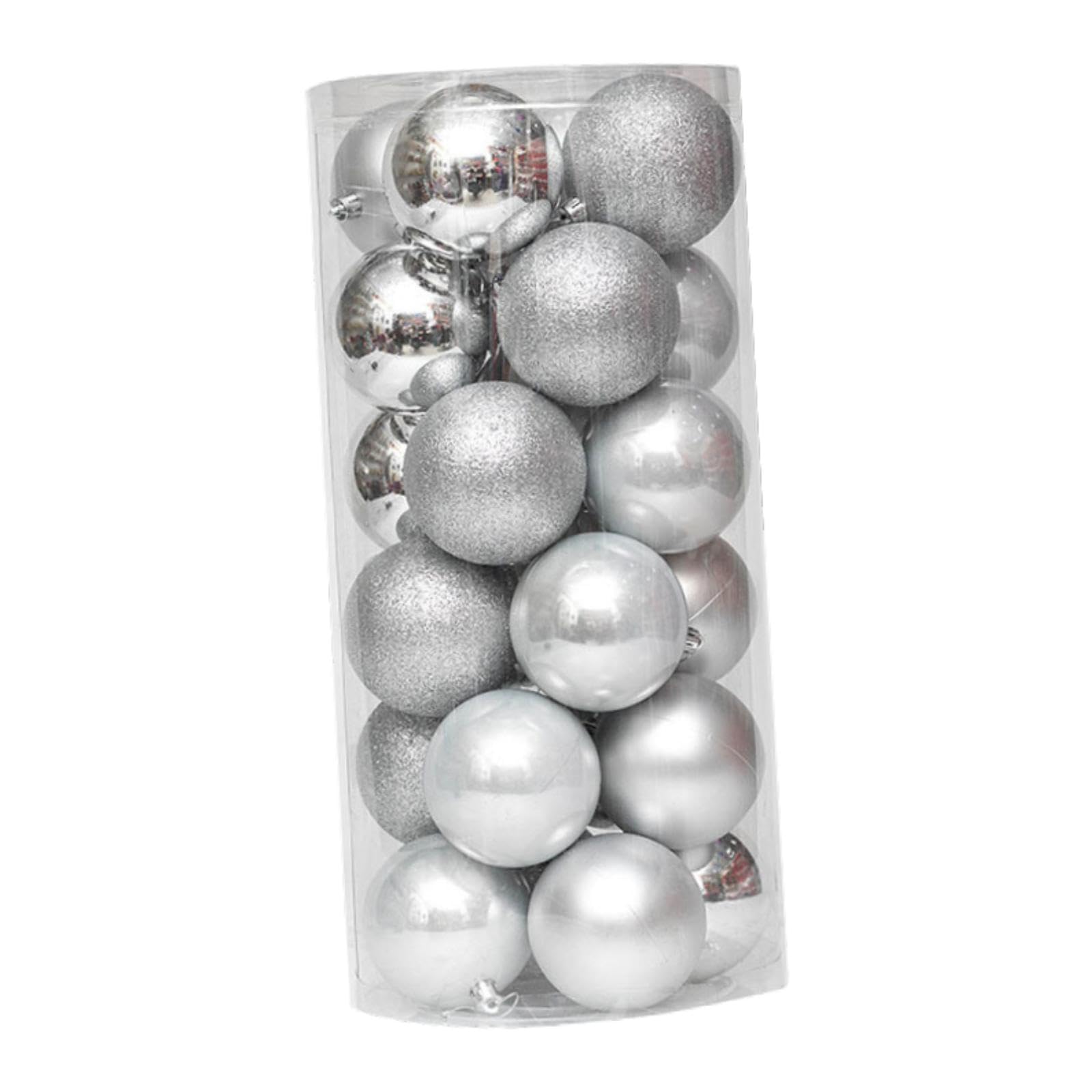CALANDIS® 24Pcs Christmas Ball Decoration Party Supplies for Housewarming Door Holiday Silver 6 cm | Party Decorations | Party Supplies | Greeting Cards & Party Supply-image-8