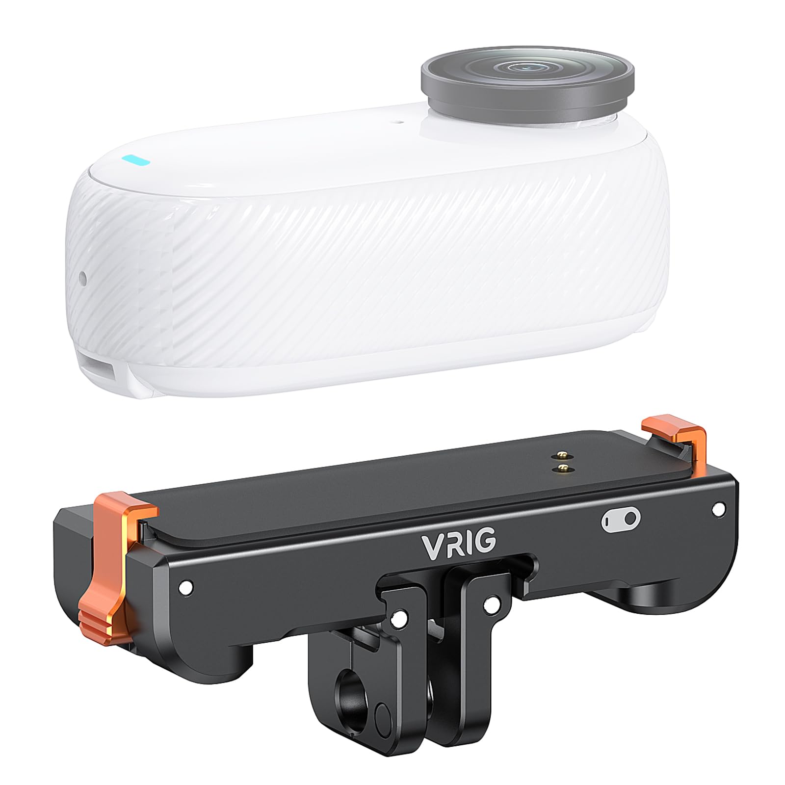 VRIG Magnetic Quick Release Mount with Charging Port for Insta 360 GO 3 / GO 3S, AC-39 Action Camera Adapter Vlogging Accessories, 1/4" Threaded & 2-Prong Mount, for Tripods & Selfie Sticks-picture-15