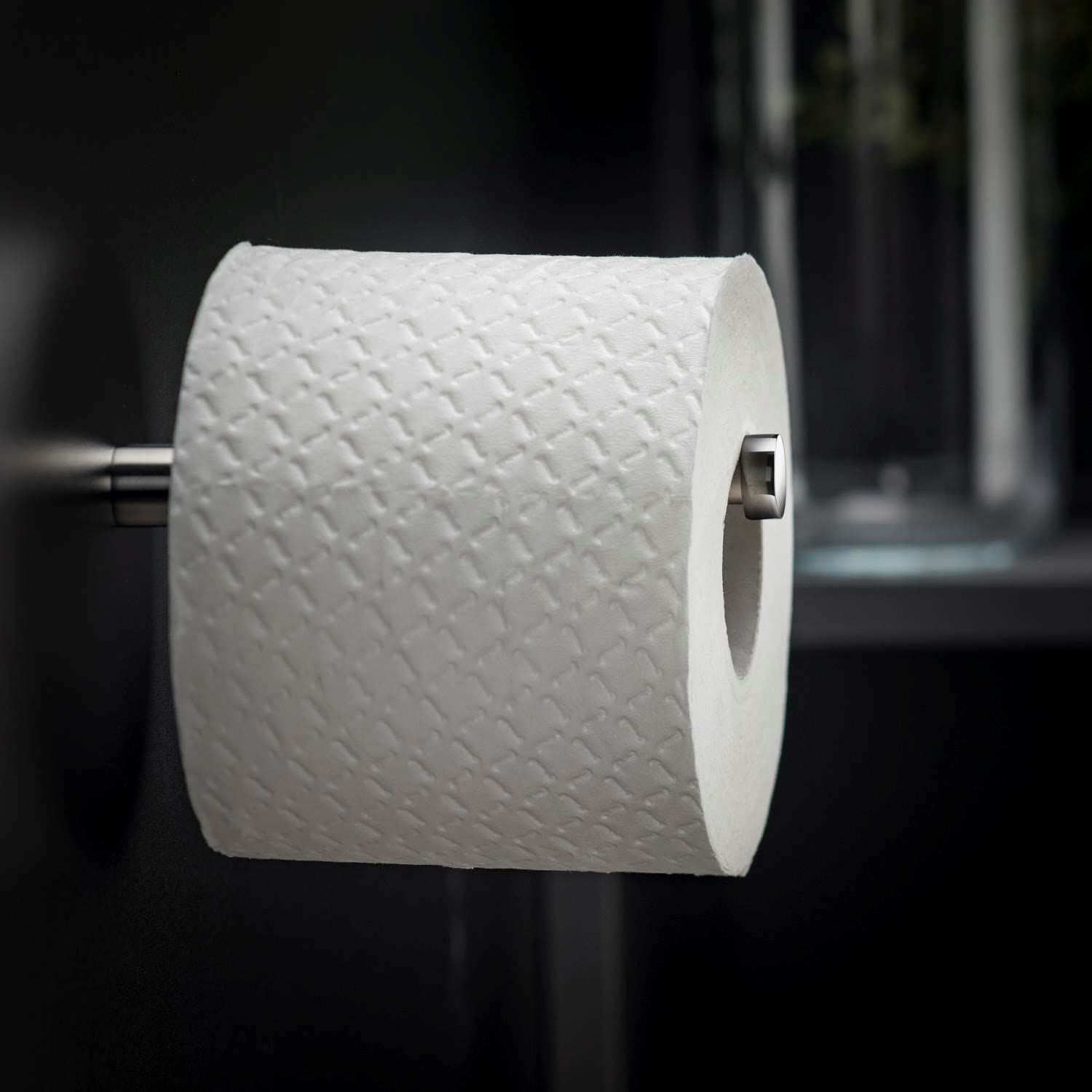 Cosmic - Portapapel Sin Tapa Baño | Acabado Brillo | Fácil Instalación con Tornillos | Medidas 2 x 13 x 2 cm